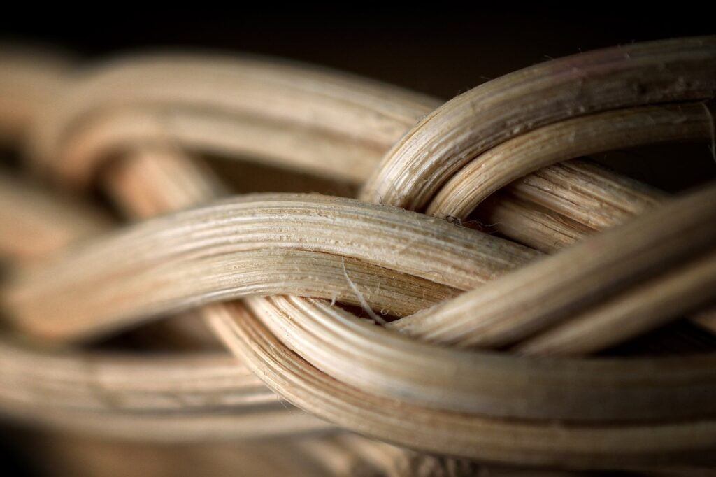 Rattan ist ein Naturprodukt, wird aus den Lianen der ostasiatischen Rotangpalme gewonnen und gehört zu den besonders stabilen Materialien.